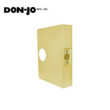 Don-Jo - 55-PB-CW - Wrap Around Plate 22 Gauge Steel 1-3/4 Door with 5 Backset - PB (Bright Brass Finish-605)