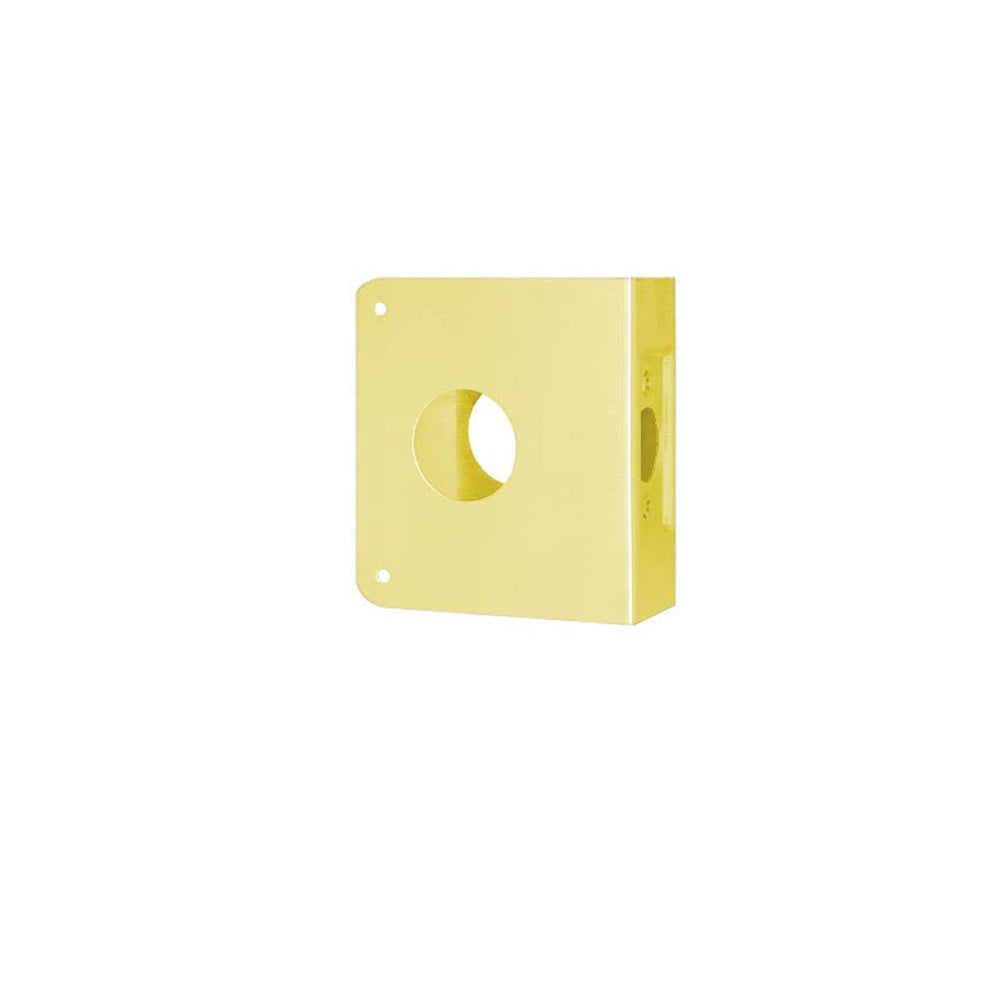 Don-Jo - 7-AB-CW - Wrap Around Plate with 22 Gauge Steel, 4.1/4 Width and 4-1/2 Height - 2-3/4 Backset - AB (Satin Brass Finish-609)