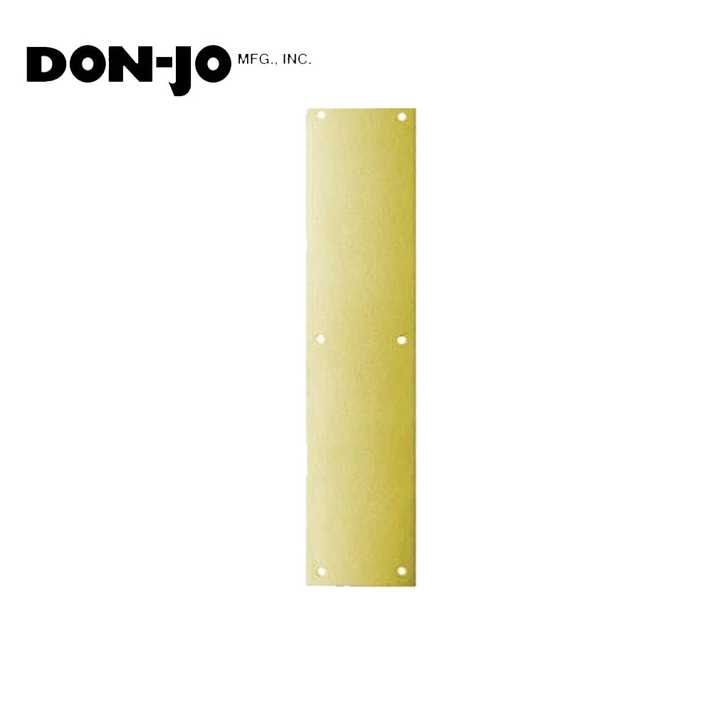 Don-Jo - 70-605 - Push Plate with 3-1/2 Width and 15 Length - 605 (Bright Brass Finish)