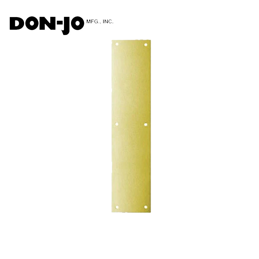 Don-Jo - 71-605 - Push Plate with 16 Length and 4 Width - 605 (Bright Brass Finish)