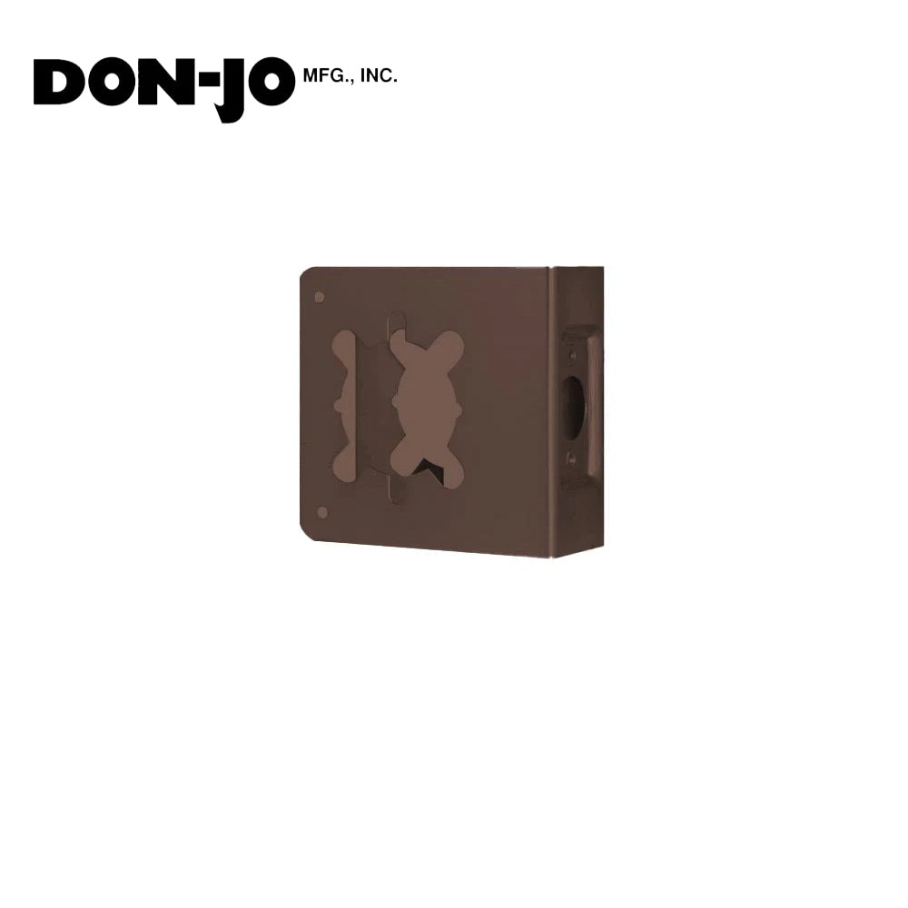 Don-Jo - 81-10B-2-CW - Wrap Around Plate 22 Gauge Steel 4-3/4Width and 9 Height with 2-1/8 Hole for Cylindrical Lever Lock - 2-3/4 Backset - 10B (Oil Rubbed Bronze Finish-613)