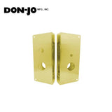 Don-Jo - 9050-LH-PB-CW - Wrap Around Plate 22 Gauge Steel 12 Height and 5-1/8 Width with 2-3/4 Backset - PB (Bright Brass Finish-605)