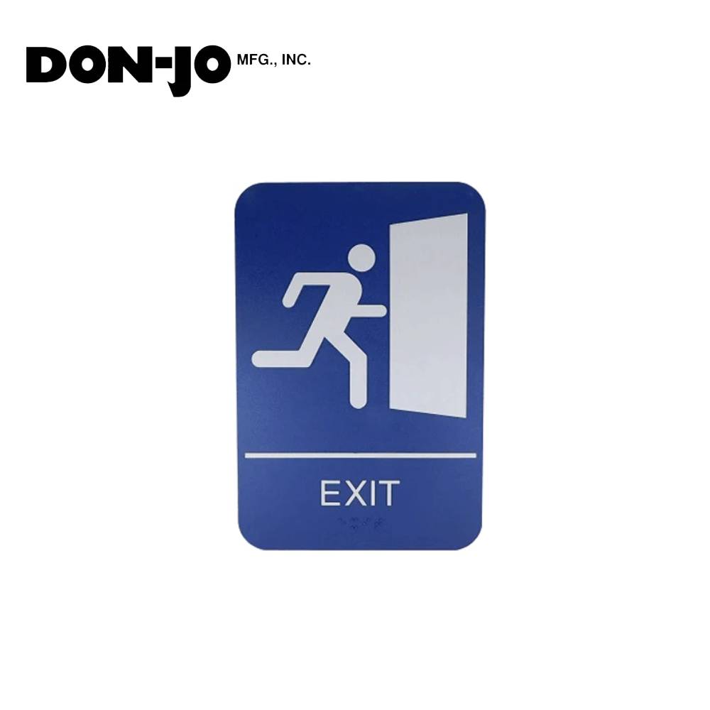 Don-Jo - 9070-38 - Exit Sign Matte Blue - 9 x 6 Diameter