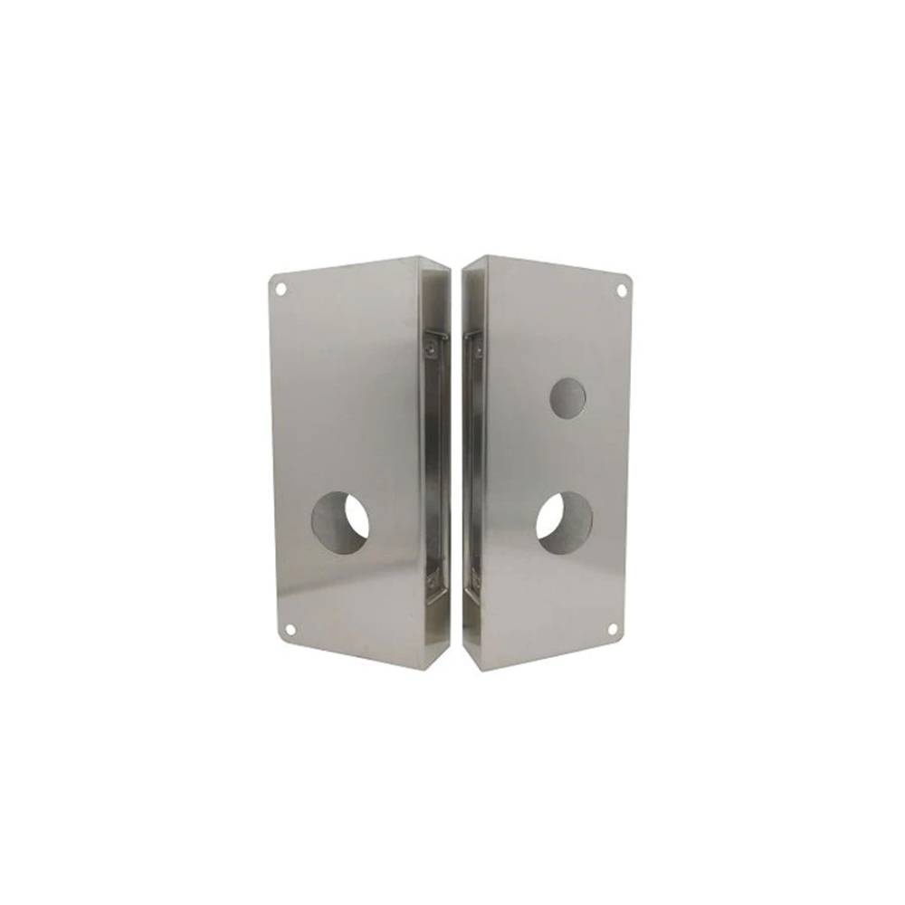 Don-Jo - 9080-RH-S-CW - Wrap Around Plate with 2-3/8 Backset - Right-Handed Reverse - S (Satin Stainless Steel Finish-630)