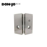 Don-Jo - 9080-RH-S-CW - Wrap Around Plate with 2-3/8 Backset - Right-Handed Reverse - S (Satin Stainless Steel Finish-630)