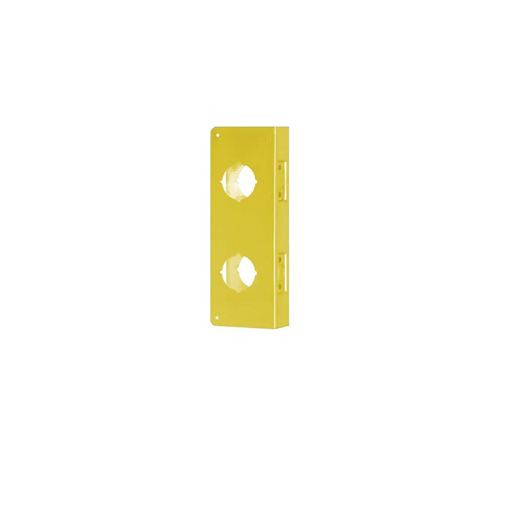 Don-Jo - 942-AB-CW - Wrap Around Plate 22 Gauge Steel 9 Height and 4-1/4 Width with 4 CTC - AB (Satin Brass Finish-609)