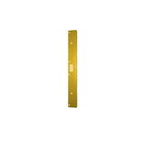 Don-Jo - AST-21381-BP - Single Hole Security Strike 13 Gauge Steel 18 Height and 1-3/8 Width with Cylindrical Lock or Deadbol - BP (Bright Brass Plated Clear Coated Finish)