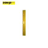 Don-Jo - AST-21381-BP - Single Hole Security Strike 13 Gauge Steel 18 Height and 1-3/8 Width with Cylindrical Lock or Deadbol - BP (Bright Brass Plated Clear Coated Finish)