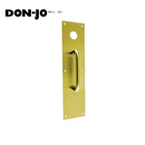 Don-Jo - CFC7115-605 - Pull Plate with 4 Width and 16 Length - 6 CTC - 605 (Bright Brass Finish)