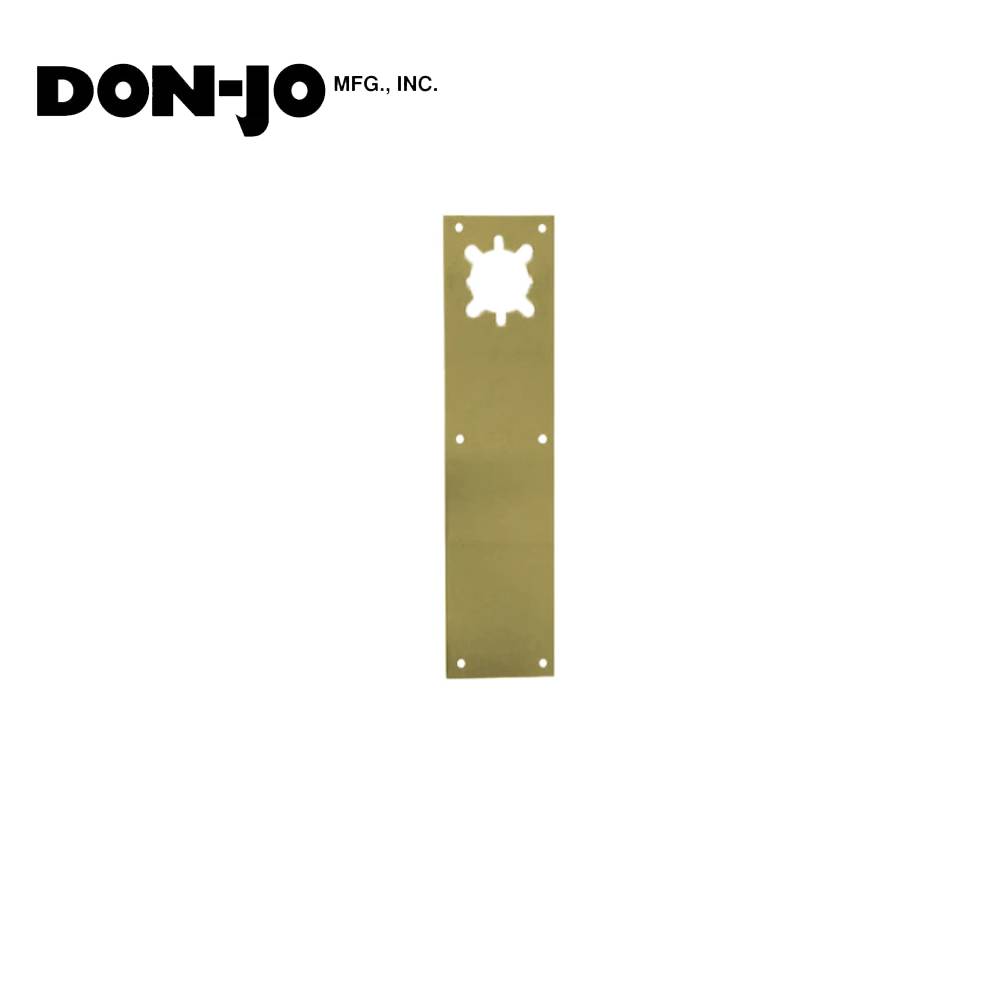 Don-Jo - CFL71-605 - Push Plate with Holes - 605 (Bright Brass Finish)