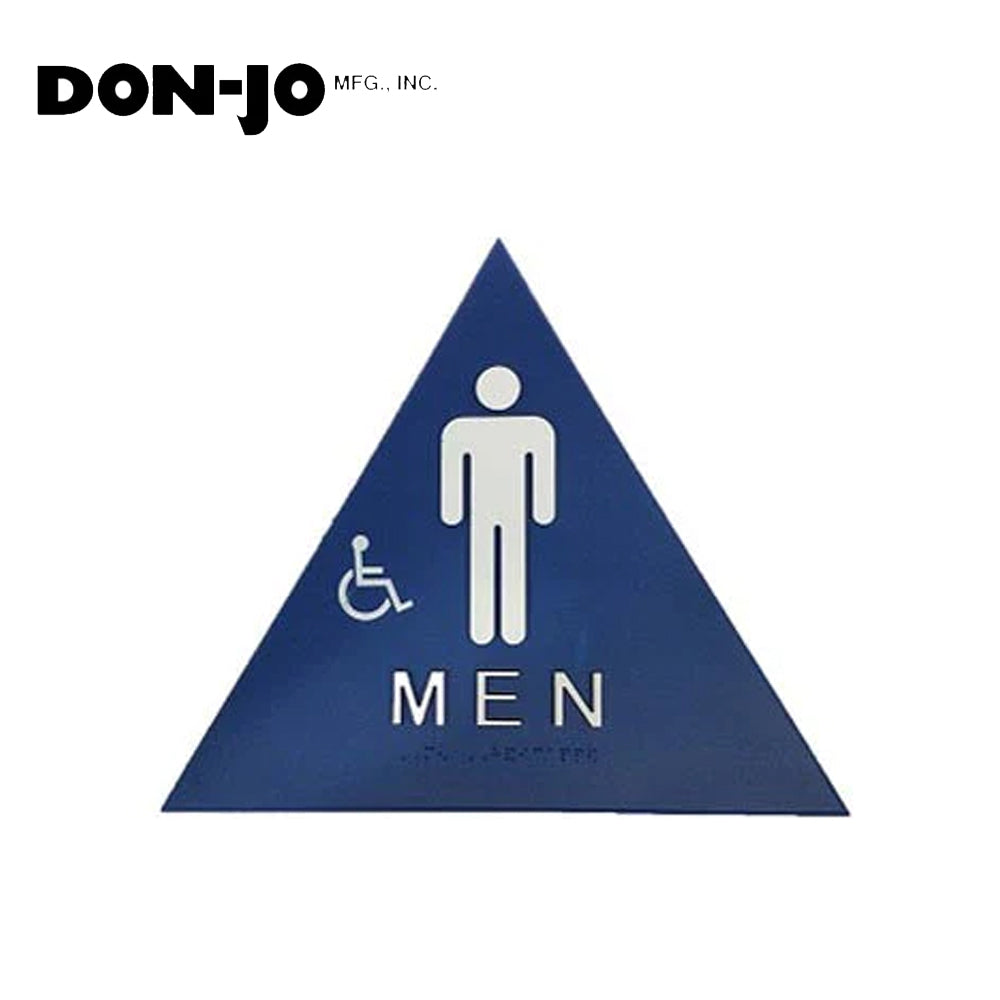 Don-Jo - CHS-1 - Title 24 Sign Men/Handicap Triangle White on Blue