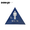 Don-Jo - CHS-1 - Title 24 Sign Men/Handicap Triangle White on Blue