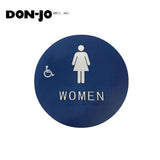 Don-Jo - CHS-2 - Title 24 Sign Women/Handicap Triangle White on Blue