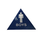 Don-Jo - CHS-4 - Title 24 Sign Boys/Handicap Triangle White on Blue