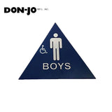 Don-Jo - CHS-4 - Title 24 Sign Boys/Handicap Triangle White on Blue