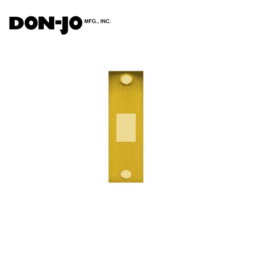 Don-Jo - DBS-2478-BP - Deadbolt Strike 13 Gauge Steel 4-7/8 Height and 1-1/4 Width - BP (Bright Brass Plated Clear Coated Finish-632)