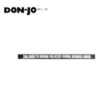 Don-Jo - DD-2 - Door Decal with White on Black