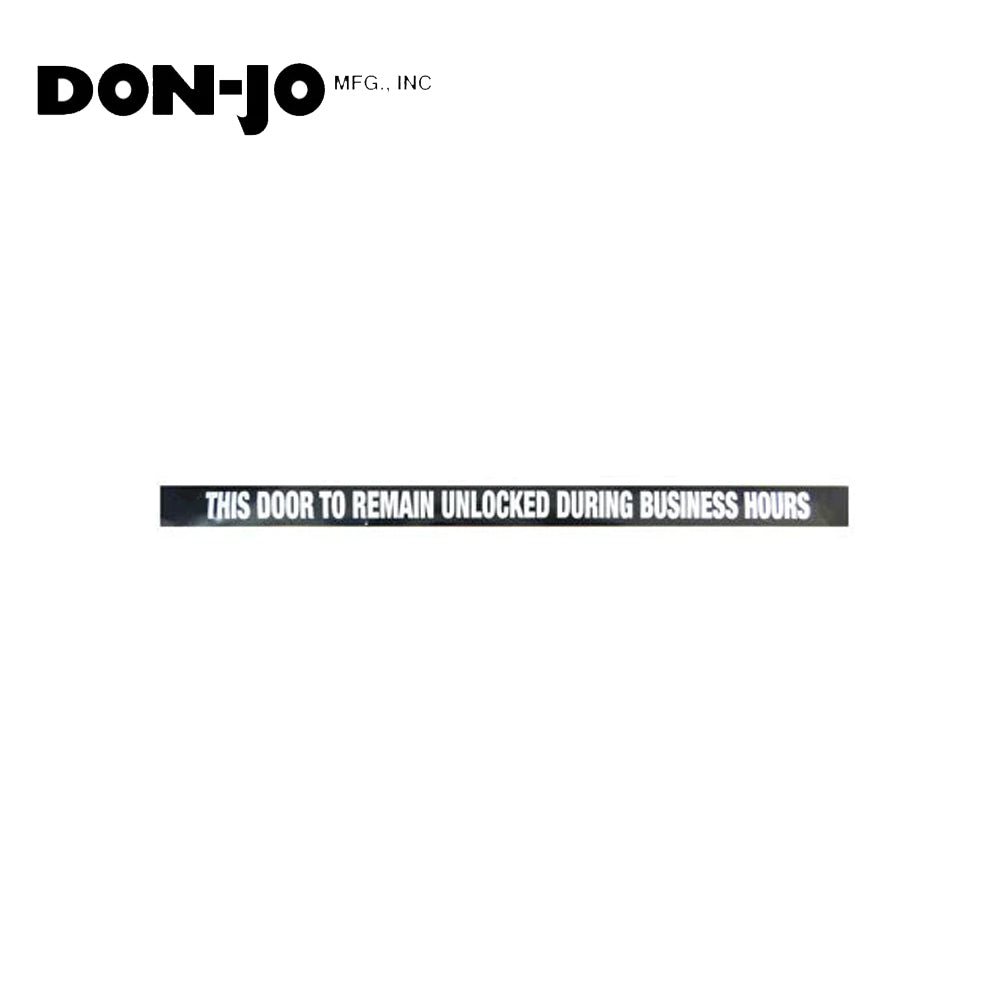 Don-Jo - DD-6 - Door Decal with White on Black