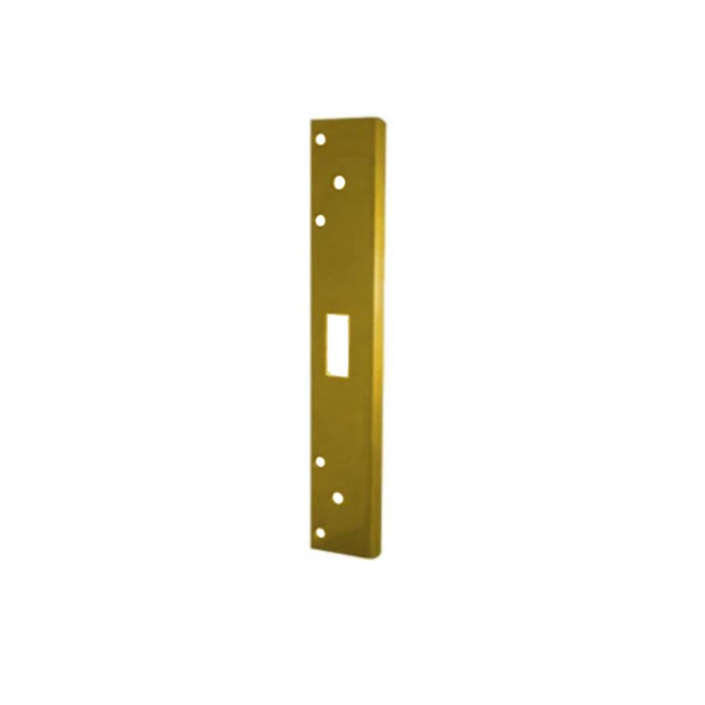 Don-Jo - FL-208N-BP - Single Hole Security Strike 13 Gauge Steel 8 Height and 1-3/8 Width - BP (Bright Brass Plated Clear Coated Finish-632)