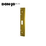 Don-Jo - FL-208N-BP - Single Hole Security Strike 13 Gauge Steel 8 Height and 1-3/8 Width - BP (Bright Brass Plated Clear Coated Finish-632)