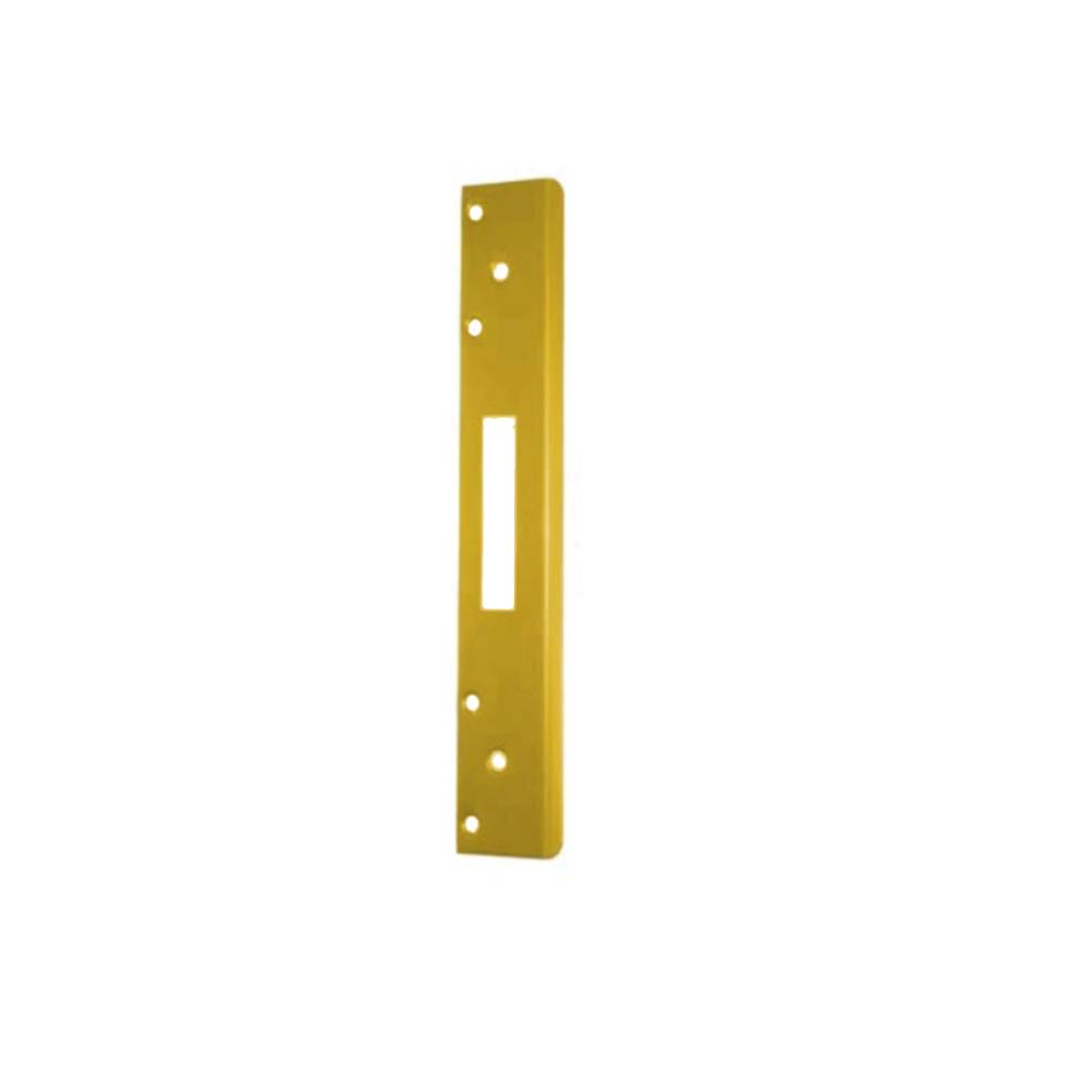 Don-Jo - FL-208NM-BP - Single Hole Security Strike 8 Height and 1-3/8 Width - BP (Bright Brass Plated Clear Coated Finish-632)