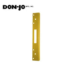 Don-Jo - FL-208NM-BP - Single Hole Security Strike 8 Height and 1-3/8 Width - BP (Bright Brass Plated Clear Coated Finish-632)