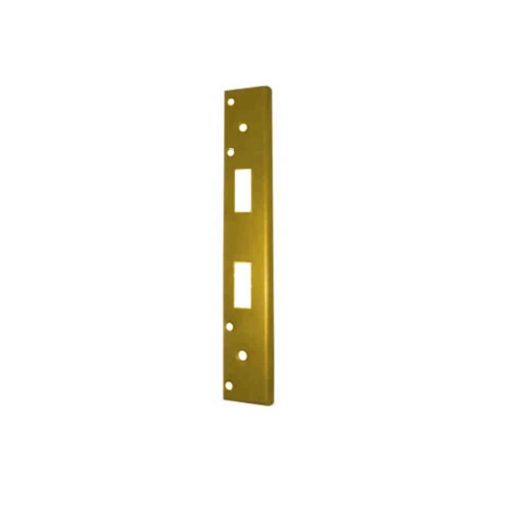 Don-Jo - FL-212W4-BP - Double Hole Security Strike 13 Gauge Steel 12 Height and 1-3/4 Width - BP (Bright Brass Plated Clear Coated Finish-632)