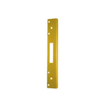 Don-Jo - FL-212WM-BP - Single Hole Security Strike 13 Gauge Steel 12 Height and 1-3/4 Width - BP (Bright Brass Plated Clear Coated Finish-632)