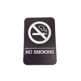 Don-Jo - HS-9060-22 - A.D.A. Sign for No Smoking Rectangle 6 Width and 9 Length Raised Lettering - White on Brown