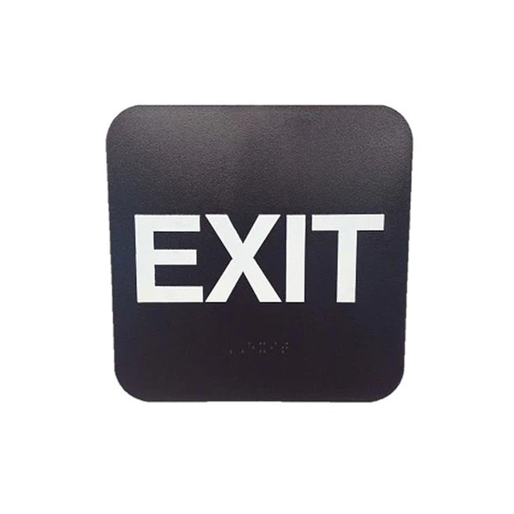 Don-Jo - HS-9060-35 - A.D.A. Sign for Exit Rectangle 6 Width and 9 Length Raised Lettering - White on Brown