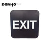 Don-Jo - HS-9060-35 - A.D.A. Sign for Exit Rectangle 6 Width and 9 Length Raised Lettering - White on Brown