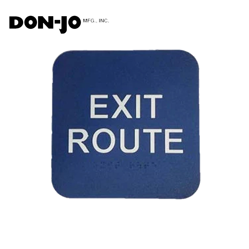 Don-Jo - HS-9070-34 - A.D.A. Sign for 6 Width and 9 Length Raised Lettering - White on Blue