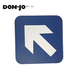 Don-Jo - HS-9070-36 - A.D.A. Sign for 6 Width and 9 Length Raised Lettering - White on Blue