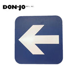 Don-Jo - HS-9070-37 - A.D.A. Sign for 6 Width and 9 Length Raised Lettering - White on Blue