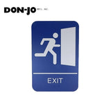 Don-Jo - HS-9070-38 - A.D.A. Sign for 6 Width and 9 Length Raised Lettering - White on Blue