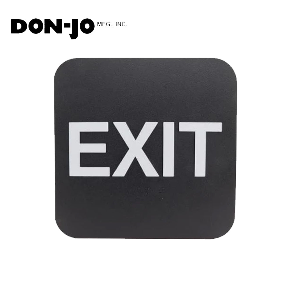 Don-Jo - HS-9090-35 - A.D.A. Sign 6 Width and 6 Length Raised Lettering - White on Black