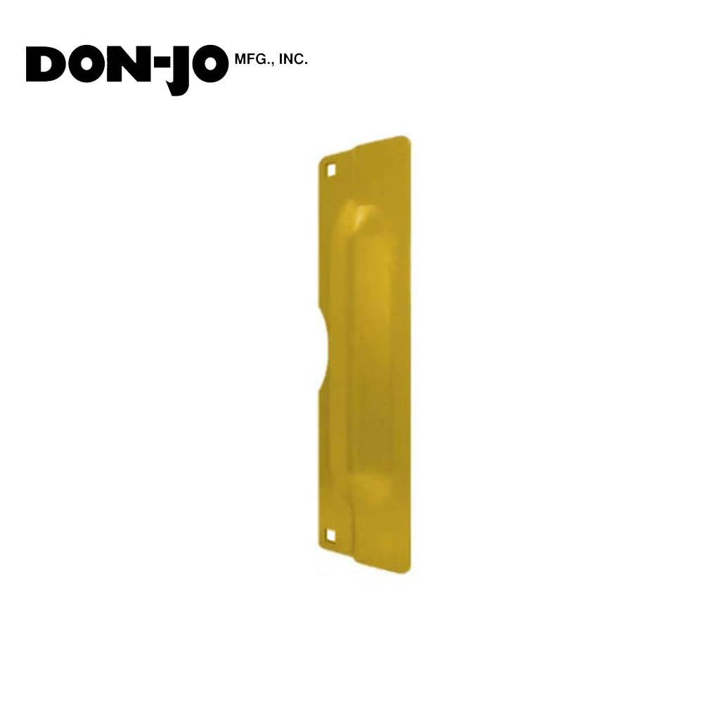 Don-Jo - LP-207-BP - Latch Protector 12 Gauge Stainless Steel 7 Length and 2-3/4 Width - BP (Bright Brass Plated Clear Coated Finish-632)