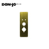 Don-Jo - RP-27-605 - Remodeler Plate 14 Height and 5 Width for use with Alarm Lock Trilogy - 605 (Bright Brass Finish)