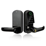 ECS HARDWARE - S210BL-F Smart Door Lock with Fingerprint Reader and Levers