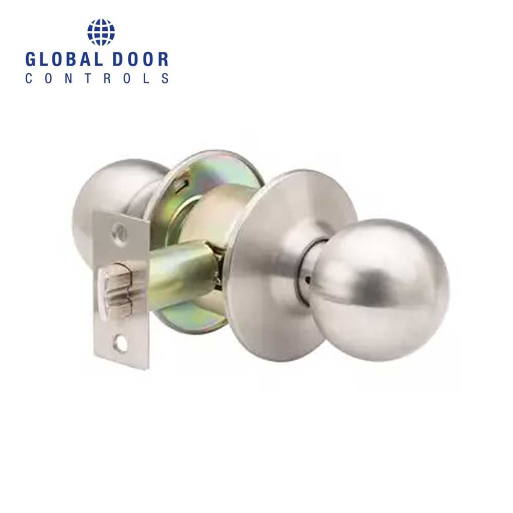 Global Door Controls - GLC Series - Light Duty Commercial Cylindrical Knob - Grade 3 - 626 (Brushed Chrome)