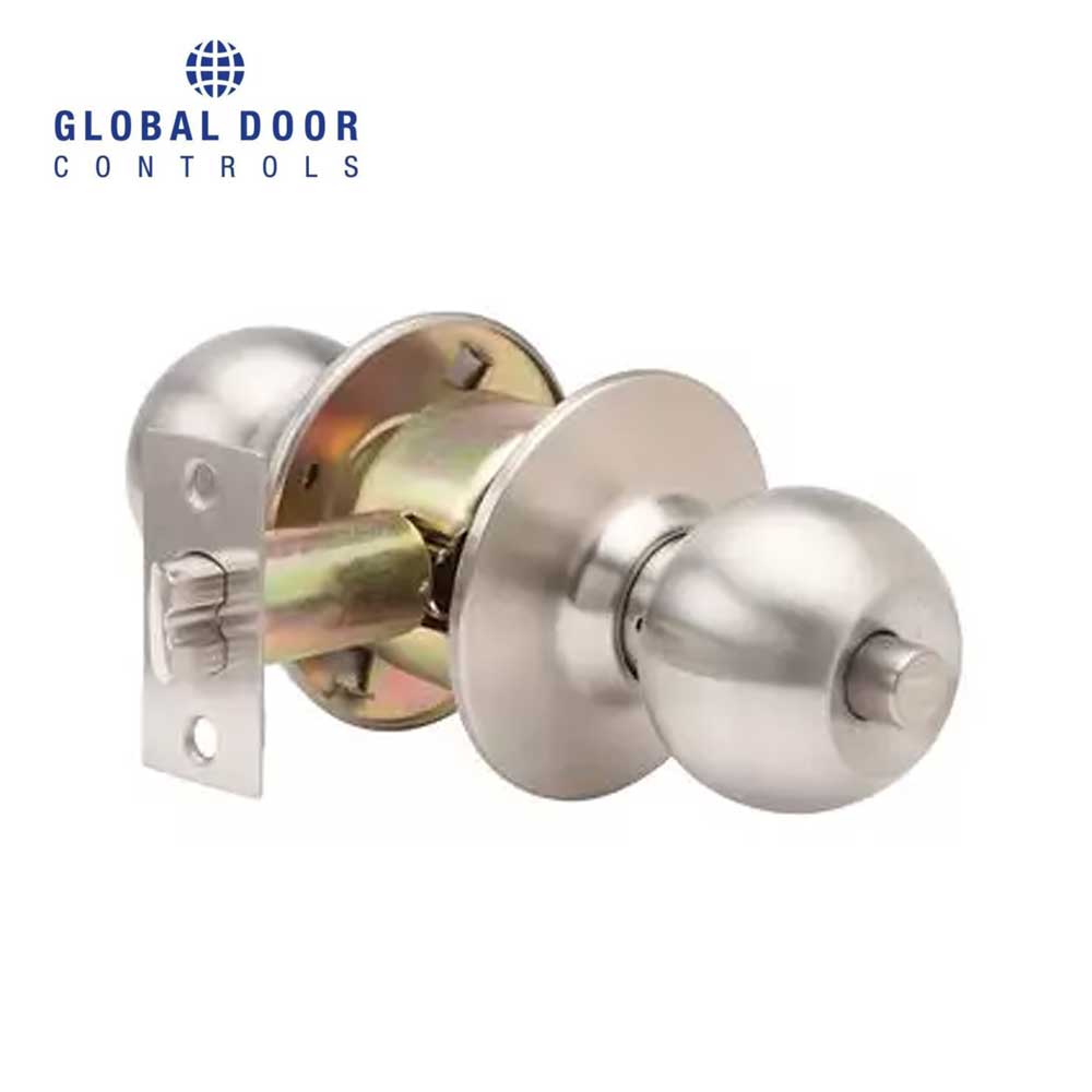 Global Door Controls - GLC Series - Light Duty Commercial Cylindrical Knob - Grade 3 - 626 (Brushed Chrome)