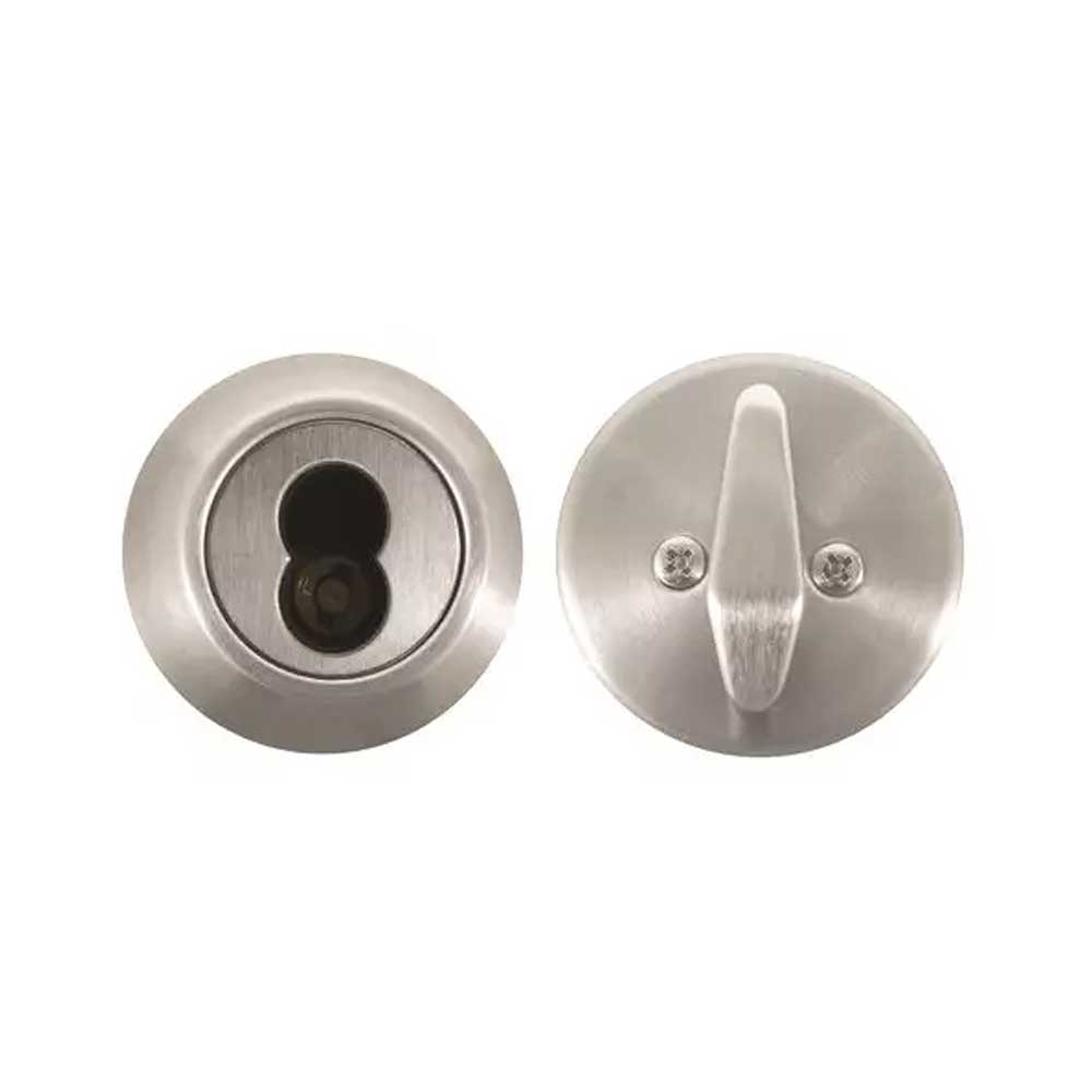 Global Door Controls - GLC Series - Commercial Cylindrical Deadbolts - Interchangeable Core - Fire Rated - US26D (Brushed Chrome)