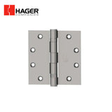 HAGER - 1191 - Full Mortise Plain Bearing Hinge - 5 Knuckle - Stainless Steel