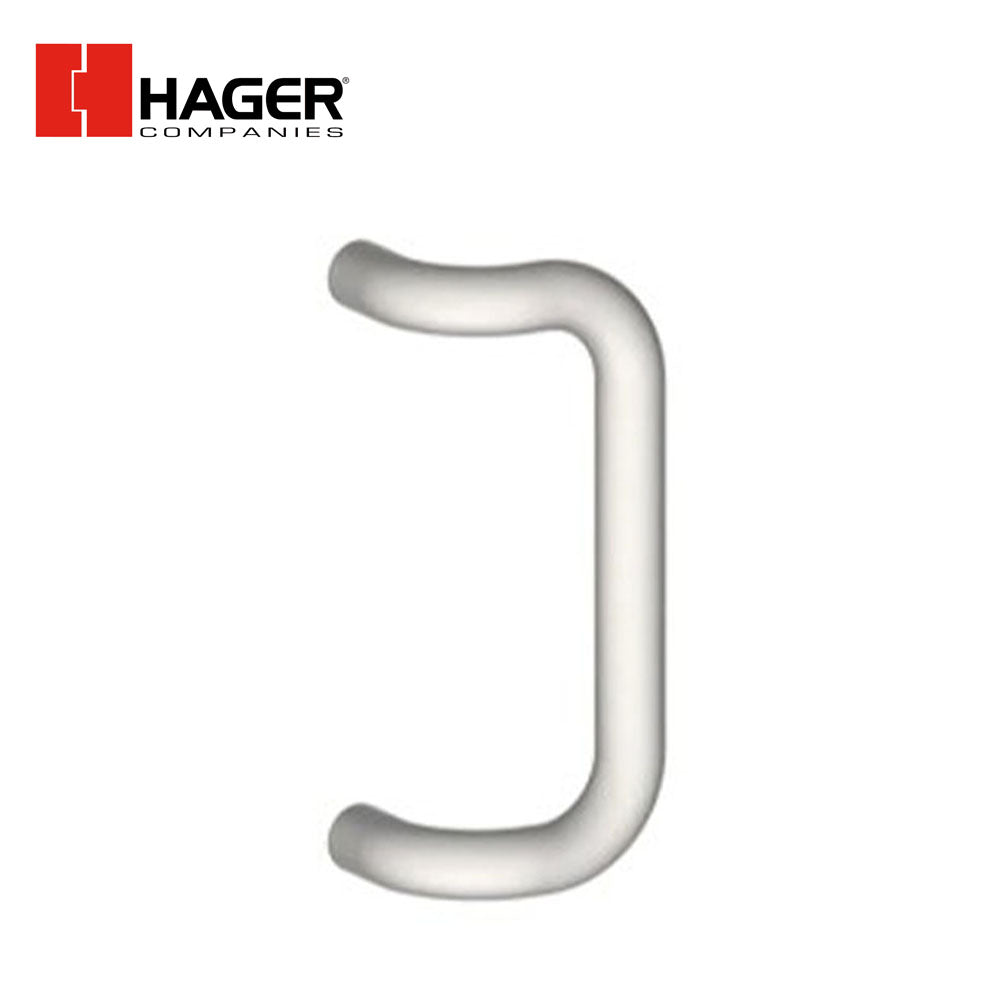 HAGER - 12J - Round Pull 90 Offset - Satin Stainless Steel