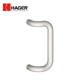 HAGER - 12J - Round Pull 90 Offset - Satin Stainless Steel