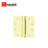 HAGER - 1750 3-1/2X3-1/2 US4 - Full Mortise Pivot 3-1/2 by 3-1/2 - Satin Brass Plated Clear Coated-633