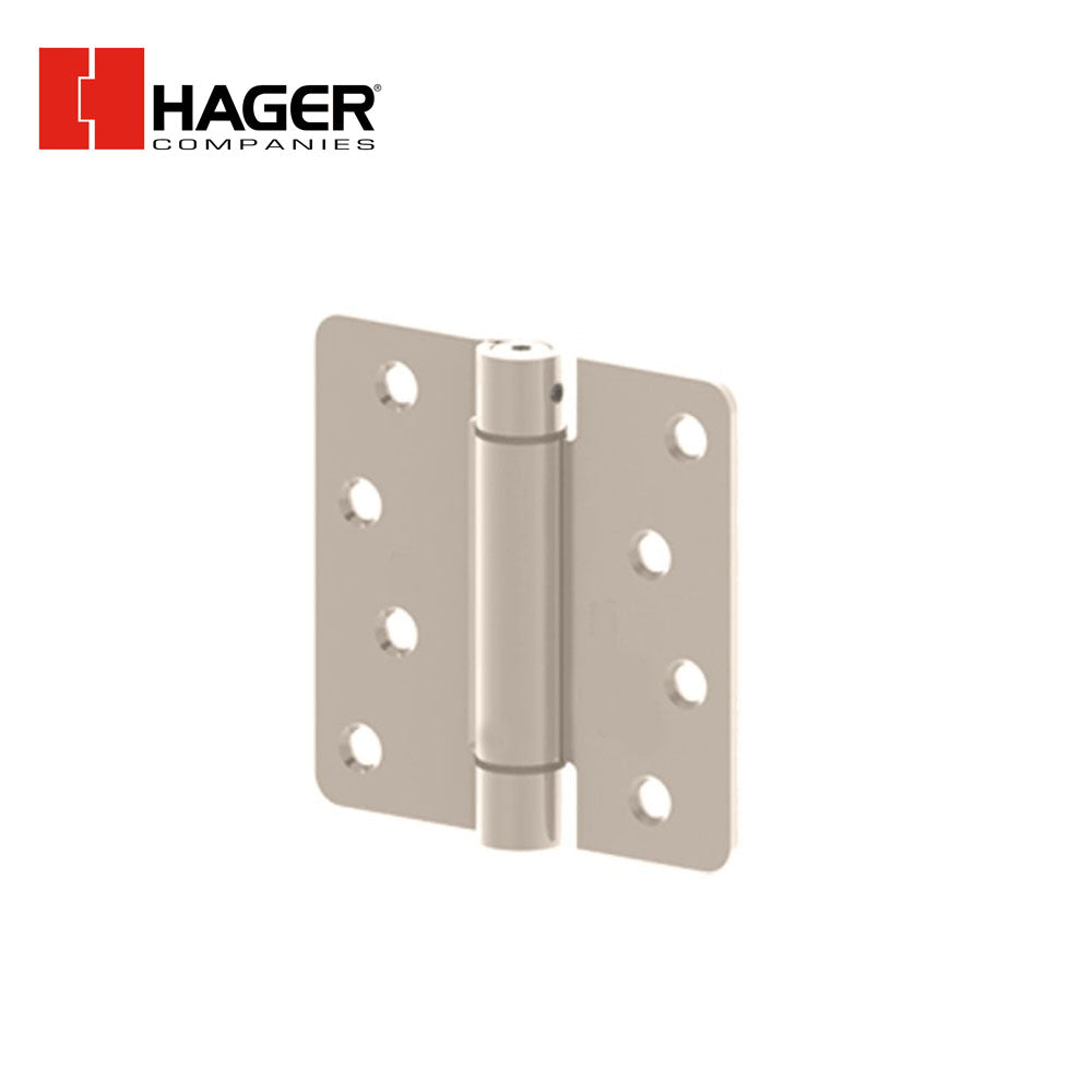 HAGER - 1751 - Full Mortise Residential Spring Hinge - 4 by 4 - Steel Base Material - 1/4 Round Corners