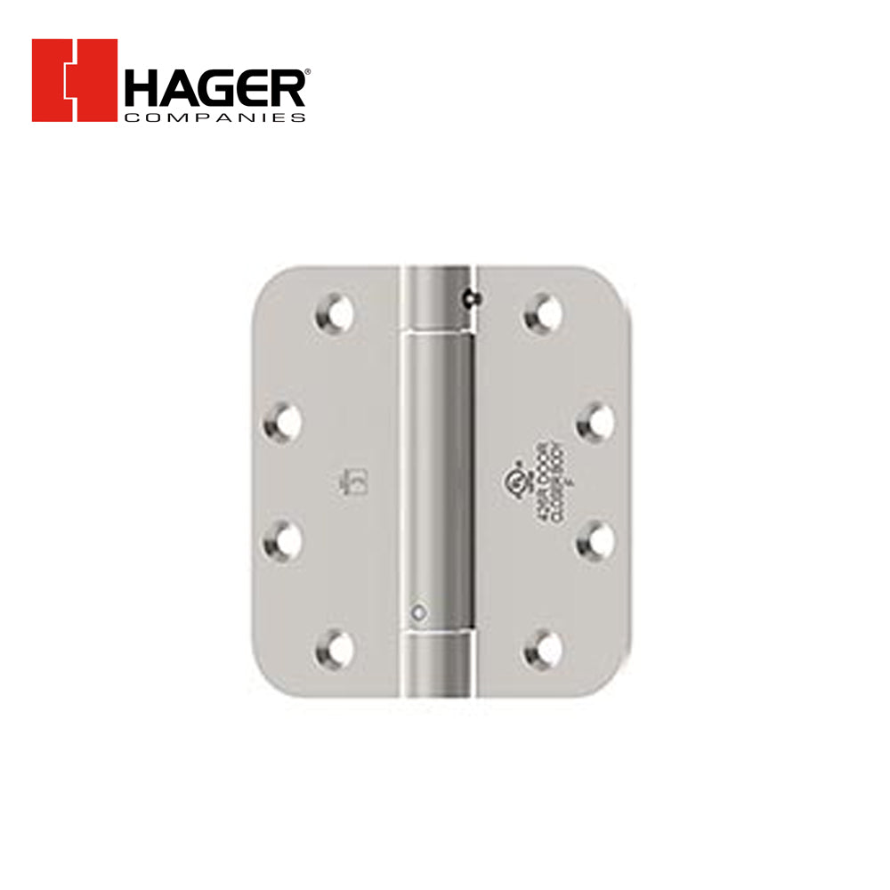 HAGER - 1752 - Full Mortise Residential Spring Hinge - 5/8 Inch Round Corners 4 Inch by 4 Inch