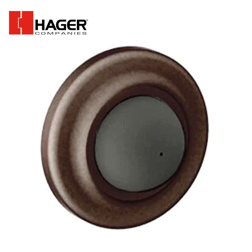 HAGER - 230W - Convex Wall Stop - Concealed Mounting with Rubber Stop