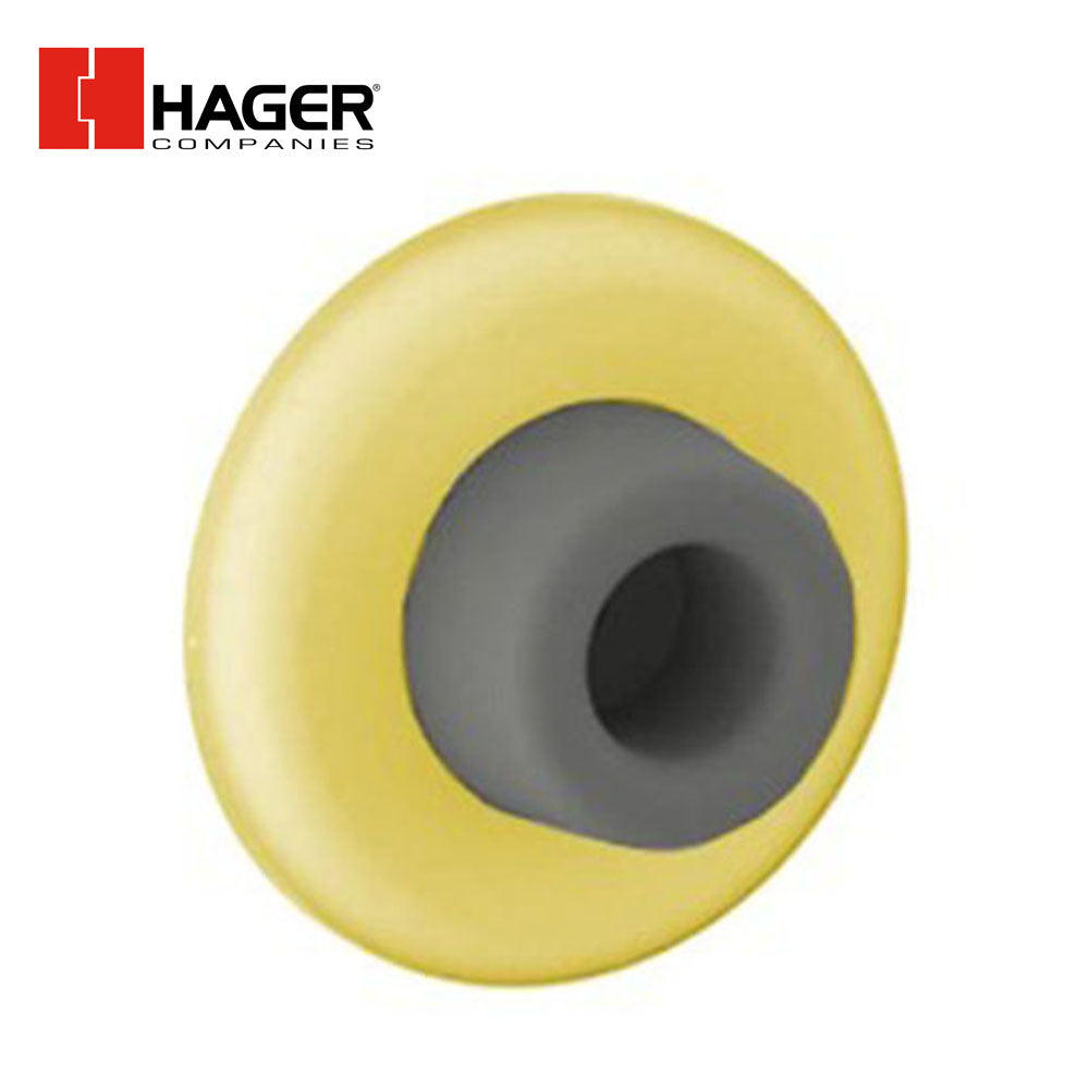 HAGER - 236W - Concave Wall Stop - Concealed Mounting - Rubber Stop - 2-7/16 Inch Diameter - 1 Inch Projection